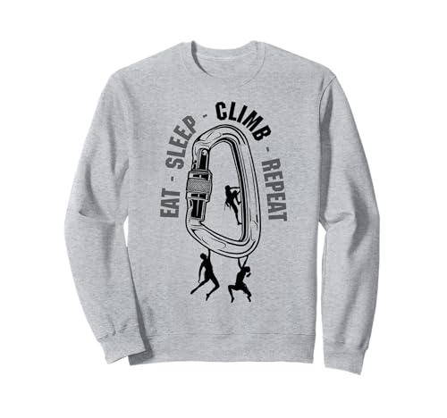 Eat Sleep Climb Repeat Mousqueton d'escalade Amusant Sweatshirt
