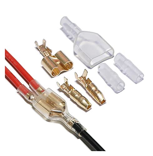 Connecteur cylindrique mâle femelle 4mm avec manchon isolant transparent