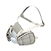 3M Half Facepiece Disposable Respirator 5201, Organic Vapor, NIOSH Approved, Size Medium, Lightweight, Pre-assembled, No Maintenance, Permanently Affixed Cartridges, 1 Unit