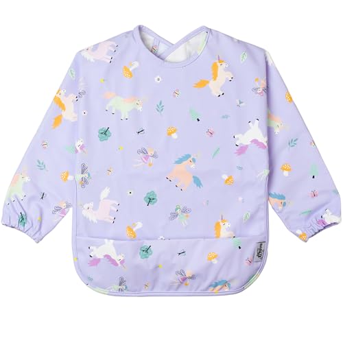 BABATÉ Kids - Baberos bebe impermeables, Babero con mangas 6-24 meses, Baberos bebe, Babero BLW, Babero mangas impermeable, Babetes Impermeável Bebe