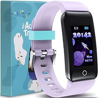 Kids Fitness Tracker for Girls Boys Teens 6+, CareUALL Kids Step Counter Watch, Heart Rate Sleep Tracker, IP68 Waterproof Kids Activity Tracker Watch with Calorie Counter, Gifts for Girls Boys