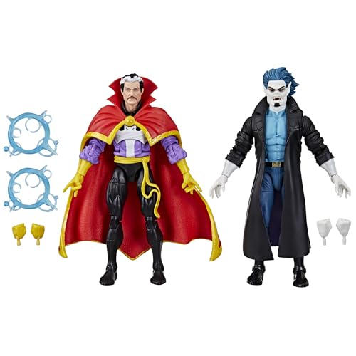 Marvel Legends Series Doctor Strange & Morbius, Spider-Man: The Animated Series Collectible 6 Inch Spider-Man Action Figure 2-Pack