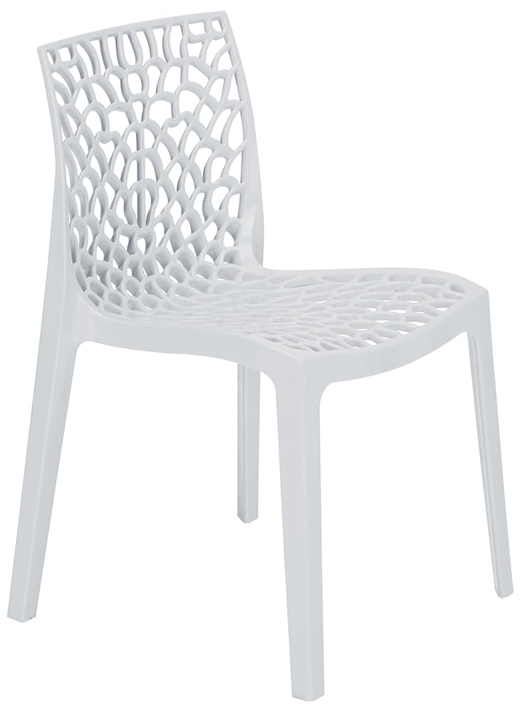 UP ON Nr.4 Sedia MOD. Gruvyer Higlopp Bianco Lucido