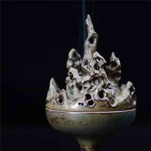 Chinois Zen Taihu Pierre céramique ménage antique aromathérapie poêle - 6