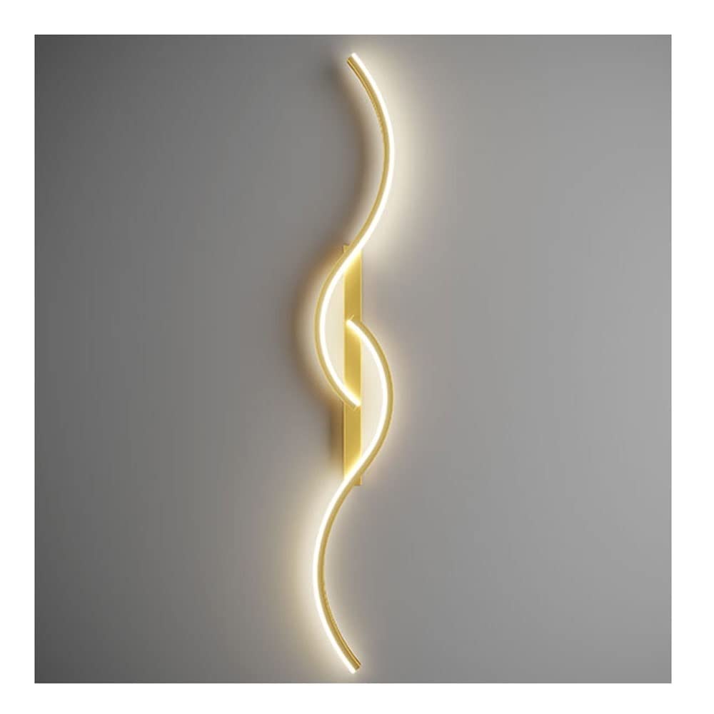 SBZIOJHDR wall Lights， Indoor Wall Art Decor LED Sconce for Bedroom Living Room Bathroom Stairs Aisle Light Fixture(Gold,Warm Light)