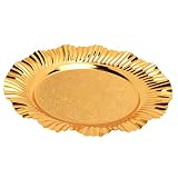 Serviertabletts, Edelstahl Gold Runde Tablett, Snack Tablett, Gemüse Obst Ausstellungsständer, Veggie Schublade Snackbox Behälter für Party, Reise, Hochzeit, Wohnkultur