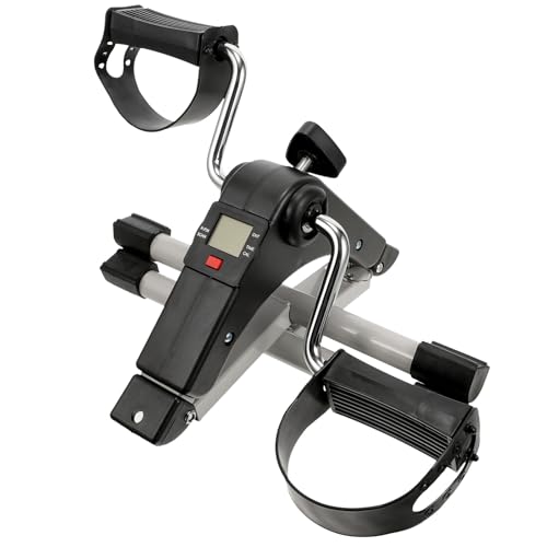 Beaupretty Mini Bicicleta Estática de Fitness para Rehabilitación, Máquina de Ejercicios Compacta de Plástico Pedales Ajustables, Adecuado para Oficina y Uso Doméstico, Equipo Portátil