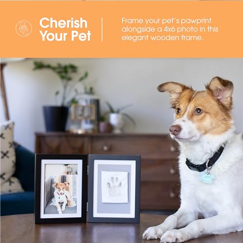 Pearhead Pet Paw Print Photo Frame With Clay Imprint Kit - Wooden Pet Paw Print Frame, DIY Memorial Keepsake for Cats and Dogs, No Mess Clay for Perfect Pawprints, Ideal Home Decor and Gift, Black by Pearhead - Image 5