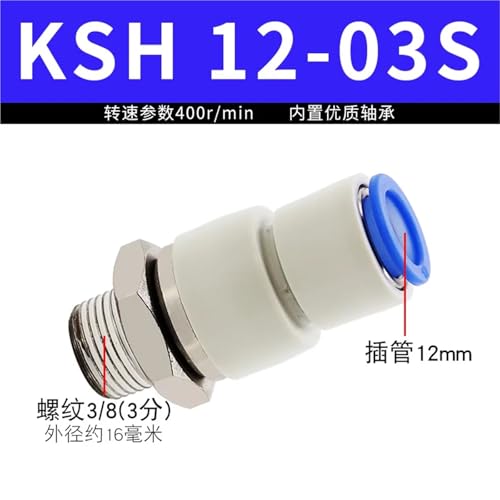 Codo neumático giratorio en ángulo recto KSH06/08-M5/01S/02S con conector universal 2