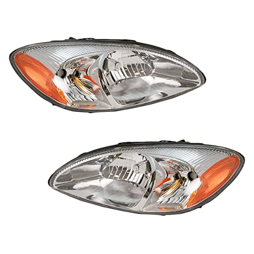 Headlights Headlamps Left & Right Pair Set for 00-07 Ford Taurus