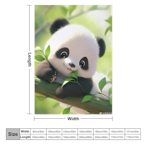 Couverture lavable machine panda en flannel douce pour rester au chaud - 6