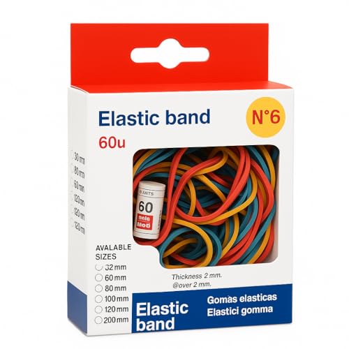 Fitto Elastic Rubber Band 60g 60mm for Office School Home Use Durable and Stretchable