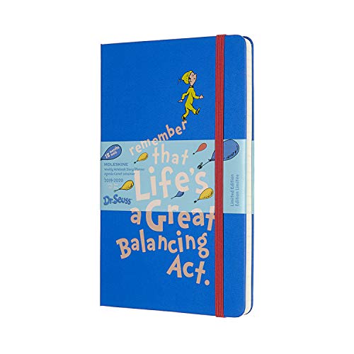 Moleskine 2019-20 Dr. Seuss Weekly Planner, 18M, Large, Blue, Hard Cover (5 x 8.25)