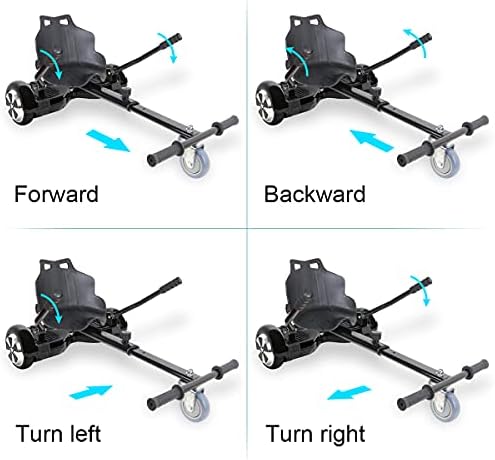 Hoverboard Go Cart,Hoverboard go kart bundle Attchment with Adjustable Frame Length for 6.5" 8" 10" Hoverboard, Suitable for Kids and Adults