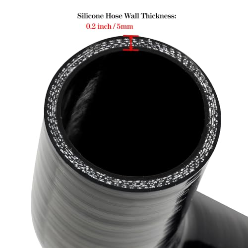 Haturmyko ID 1.25 inch 45 Degree Elbow Silicone Coupler Hose, 6" Leg Length (152mm) Universal 4-Ply Reinforced Silicone Straight Turbo Pipe Intake Radiator Hose by Haturmyko - Used condition - Image 3