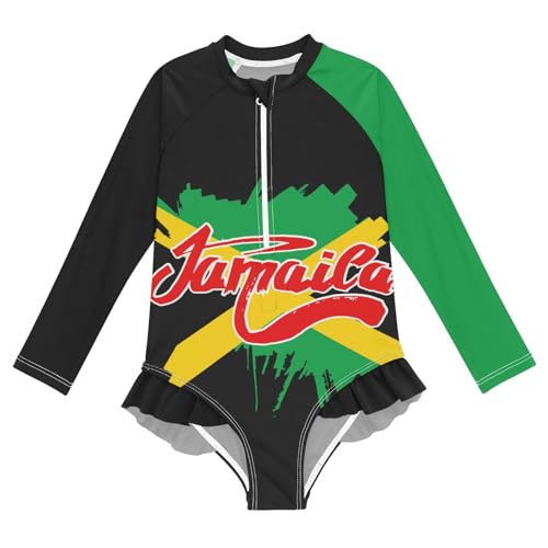 Aflyko Patriot Girls' Rash Guard Swimsuit One-Piece Swimwear UPF 50+