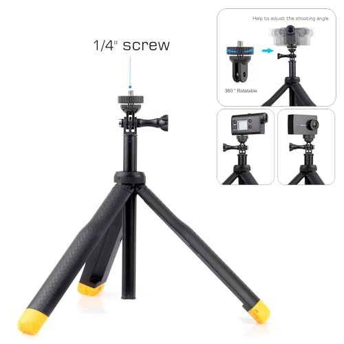 GEPULY Floating Hand Grip Underwater Waterproof Selfie Stick for GoPro Hero 13 12 11 10 9 8 7 6 5 4 3,Floating Tripod, Hand Grip,Selfie Stick Pole,Tripod Stand, Extended Monopod Go Pro Accessories