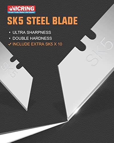 Utility Knife Box Cutter Retractable Heavy Duty Sk5 Steel Blades Razor Knife Utility For Boxes Cardboard Carpet 2Pack Box Cutters (4-Pack, Multicolored) #TOP1