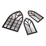 Illumine et agrandit les espaces : ce miroir mural encadré d'une fenêtre, doté d'un miroir acrylique, apporte une luminosité supplémentaire et une sensation d'espace aux intérieurs compacts. son style vintage, inspiré des fenêtres cathédrales, crée une ambiance aérée