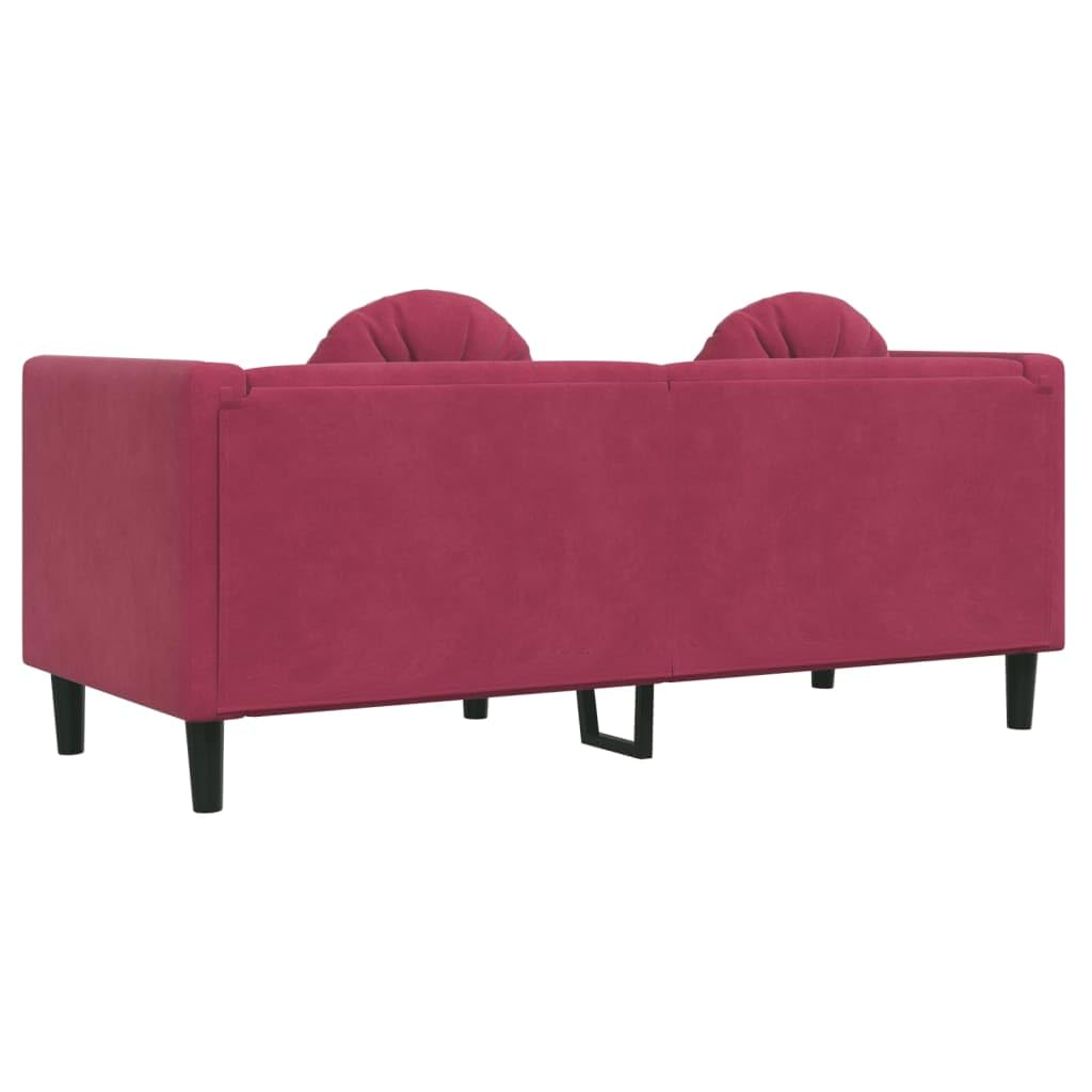 sofás Baratos,sofás de Dos plazas,Sillon Cama 1 Plaza Plegable,Sofá de 2 plazas con Cojines Terciopelo Rojo tintoAdecuado para salón, Dormitorio