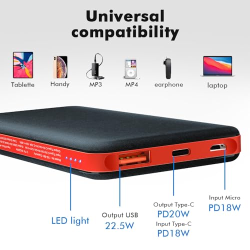 2-Pack Power Bank Portable Charger 10600mAh, PD20W 22.5W PowerBank Fast Charging USB C Input and Output, for Smartphones and More - Image 8