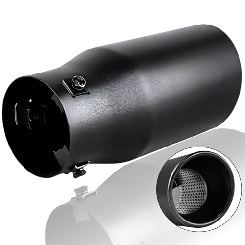 Image of MuHize 1.5-2.5 Inch Clamp-On Adjustable Exhaust Tip, 4 inch Outlet x 9 inch Length