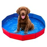 Katzenpool, Hundepool klein für Haustiere, Faltbares Planschbecken zur Abkühlung, Vielseitiger Einsatz im Innen- und Außenbereich, Einfache Aufbewahrung bei begrenztem Platz 50x8 cm