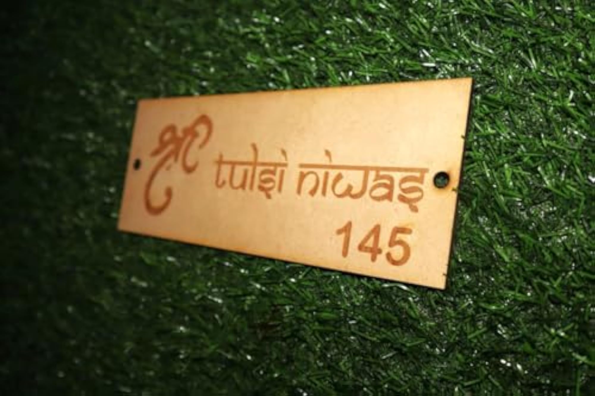 Custom Engraved Wooden Name Plate