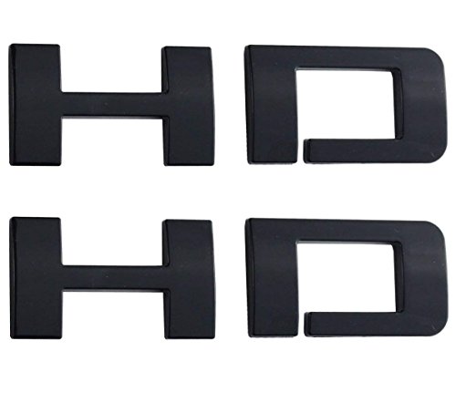 Image of Aimoll HD Nameplates Letter Emblems Badges Glossy for Chevrolet Gm 2500HD 3500HD Silverado Sierra (2pcs Black)