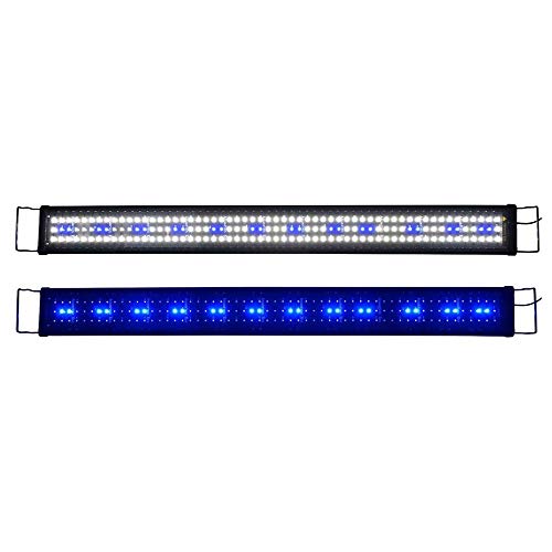 KZKR - Rampa LED para acuario (120 cm, luz de noche suave, 120 cm - 150 cm, extensible, enchufe europeo, lámpara para plantas, pescado, acuariofilia A172 Cover