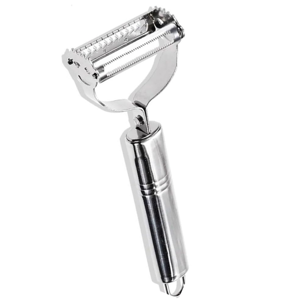 Descascador de Legumes 2 em 1 Aço Inox Lâmina Dupla Ergonômico