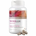 Thyroid Supplement – Iodine, Selenium, L-Tyrosine, Zinc, Manganese – 180 Capsules for 180 Days – Plant-Based – Sensilab ThyroLux
