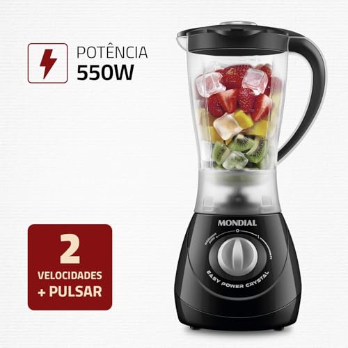Encontraproduto.com.br - Liquidificador Mondial Easy Power L-550-BC Preto 110V