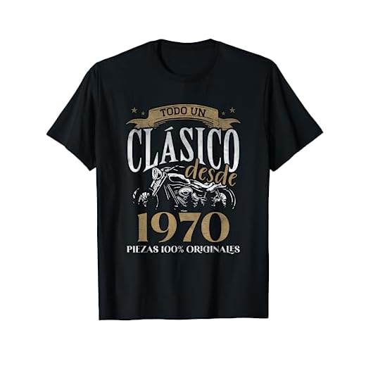 Nacido En 1970 - 52 años Cumpleaños Moto Biker Hombre Motero Camiseta