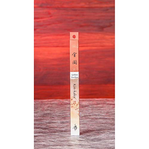 Shoyeido Räucherstäbchen ohne Zusätze, Original Kin-kaku Golden Pavilion „Goldener Pavillion“, 1 Stäbchen, 20 cm, Entspannung, Unparfümiert, Holz, Kräuter, Harz Shoyeido Räucherstäbchen ohne Zusätze, Original Kin-kaku Golden Pavilion „Goldener Pavillion“, 1 Stäbchen, 20 cm, Entspannung, Unparfümiert, Holz, Kräuter, Harz