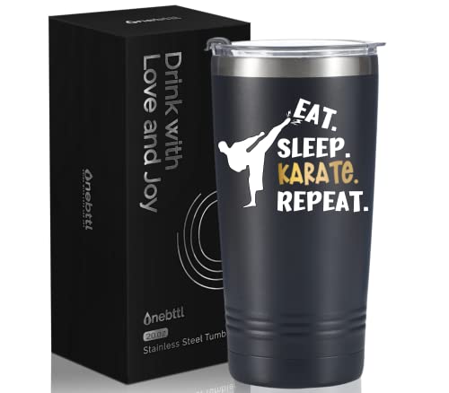 EAT SLEEP KARATE REPEAT Insulated Tumbler