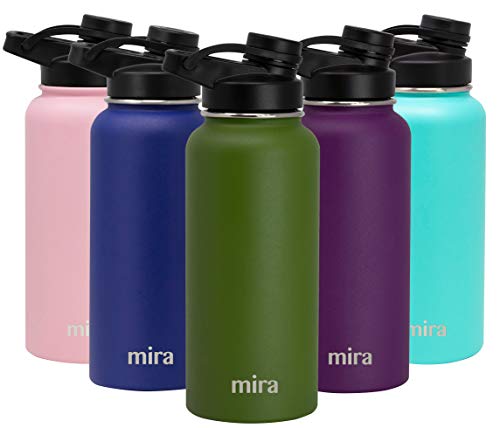MIRA 32 oz Stainless Steel Insulated Sports Water Bottle | Metal Thermos Flask