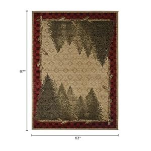 Mayberry Rugs Forest Area Rug, 5'3"x7'3", Antique Mayberry Rugs Forest Area Rug 53×73 Antique