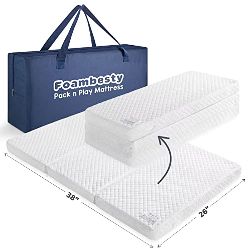 Foambesty®️ Tri-fold Pack n Play Mattress Pad