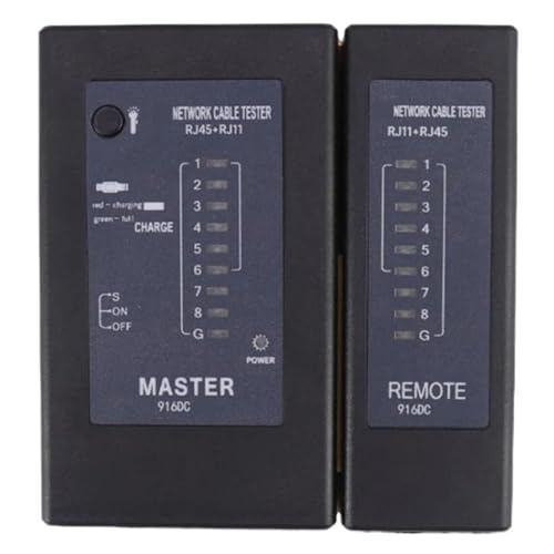 Probador de cable de red RJ45 con identificación precisa para Ethernet Cat6 y telefonía RJ11
