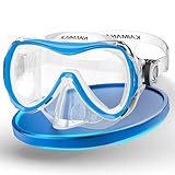 EINFACHES HANDLING DANK COMFORT STRAP: Mit dem innovativen Schnorchelset Stoffband lässt sich die Brille kinderleicht alleine auf- und absetzen. Kein Ziepen an den Haaren für stressfreien Spaß im Wasser mit der Taucherbrille Kinder 10 Jahre.
