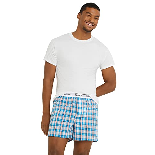 Hanes Men's Originals Cotton Woven Boxers Pack, Moisture-wicking Underwear for Men, 3-pack Boxer Shorts (pack of 3)