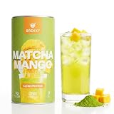 BREKKY – Vegan Clear Protein Matcha Mango – Shake exotique frais et revigorant – Vegan Clear Whey Protein Alternative avec base de protéines de pois Brekky Bowl
