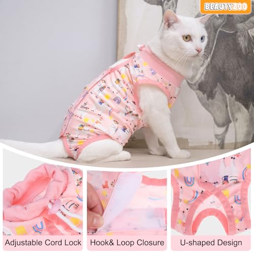 Image of BEAUTYZOO Cat Surgery Recovery Suit, Female Spay, Male Neuter, 2 Pack
