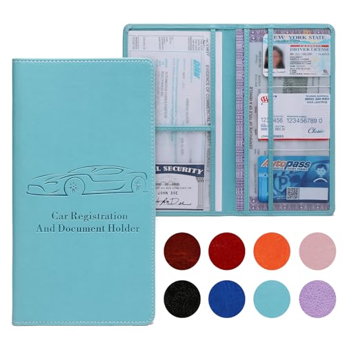 Porte-documents auto Peisicne avec fermoir magnétique, bleu