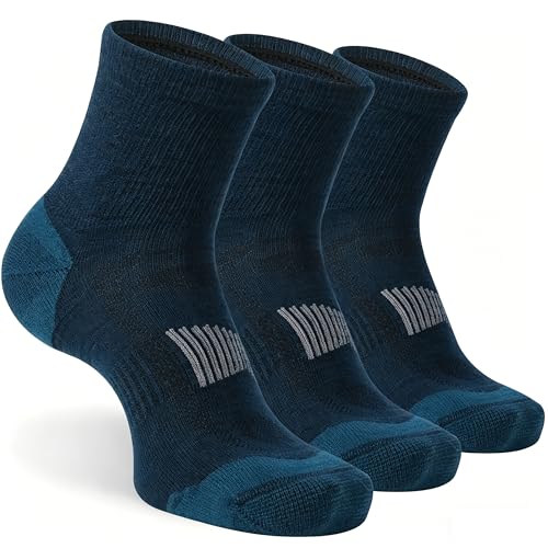 Image of 3 Pairs 90% Merino Wool Ankle Business Casual Thin Wool Socks | Lightweight, Arch Support, Moisture Wicking, Breathable, Business, Work, Everyday Wear, Temperature Regulating