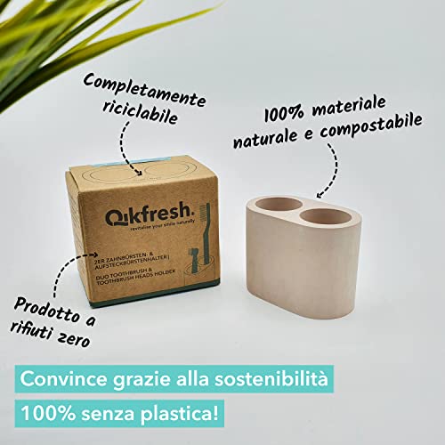 Qikfresh - Supporto per 2 testine di ricambio e
