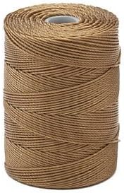 C-LON Fine Weight Bead Cord, Antique Brown - 0.4mm, 136 Yard Spool