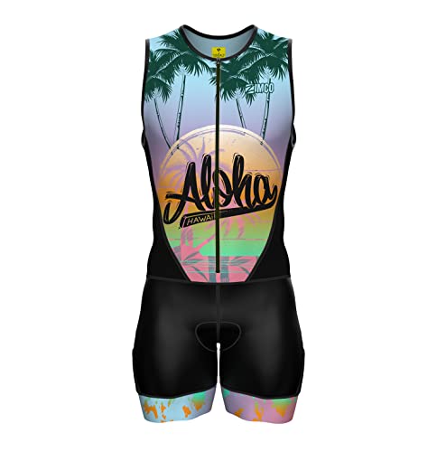 Zimco Elite Triathlon Suit masculino acolchoado triatlo fato de corrida natação ciclismo corrida, Pr