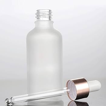4 Pezzi Verde Opaco Bottiglie Contagocce Vetro 30 ml, con